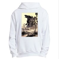 Retro Vintage Japanese Art Legendary Rare Kaiju Calligraphy Urban Pullover Hoodie