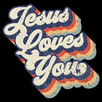Retro Vintage Jesus Loves You T-Shirt