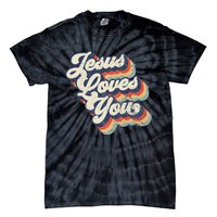 Retro Vintage Jesus Loves You Tie-Dye T-Shirt