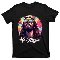 Retro Vintage Jesus Christian He Is Rizzin Jesus Is Rizzen T-Shirt