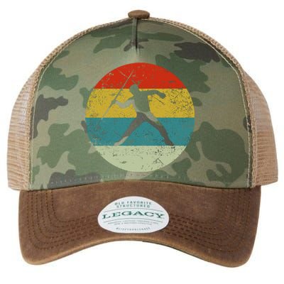 Retro Vintage Javelin Throw Legacy Tie Dye Trucker Hat