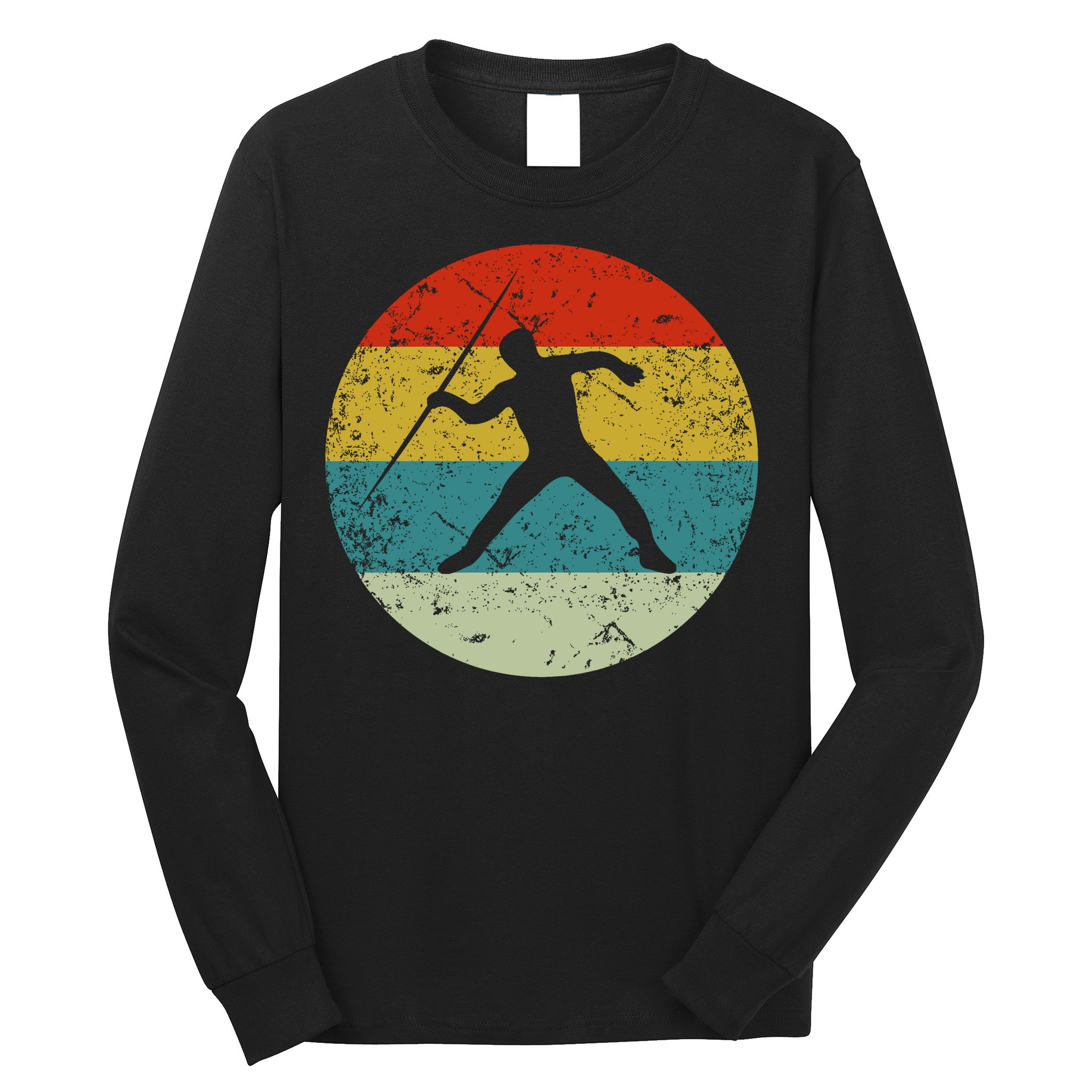 Retro Vintage Javelin Throw Long Sleeve Shirt