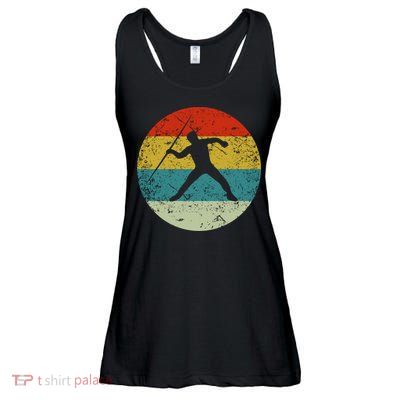 Retro Vintage Javelin Throw Ladies Essential Flowy Tank