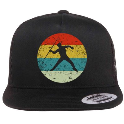 Retro Vintage Javelin Throw Flatbill Hat