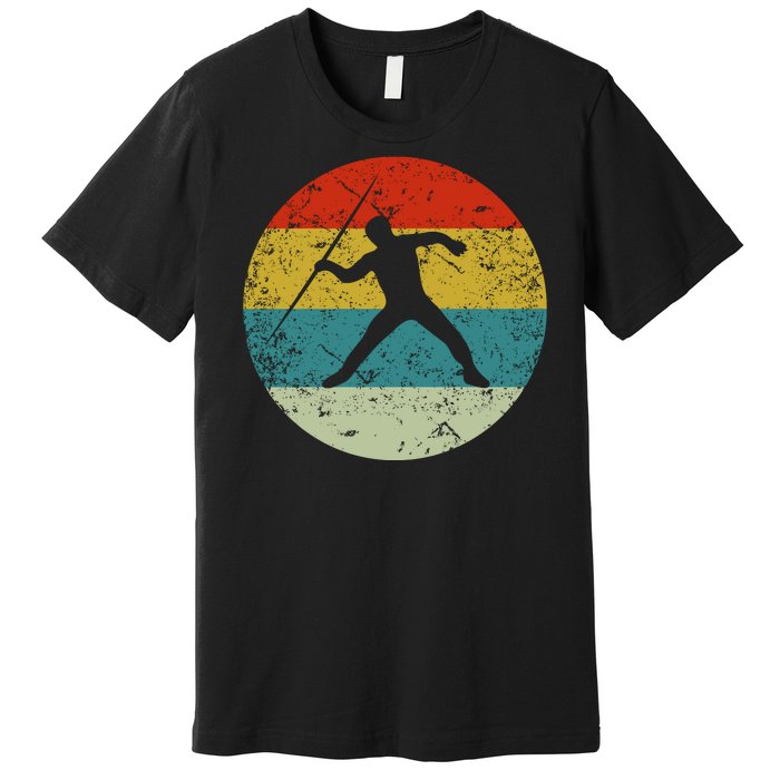 Retro Vintage Javelin Throw Premium T-Shirt