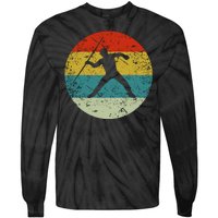 Retro Vintage Javelin Throw Tie-Dye Long Sleeve Shirt