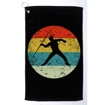 Retro Vintage Javelin Throw Golf Towel