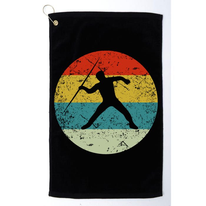 Retro Vintage Javelin Throw Golf Towel