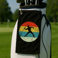 Retro Vintage Javelin Throw Golf Towel
