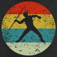 Retro Vintage Javelin Throw Golf Towel