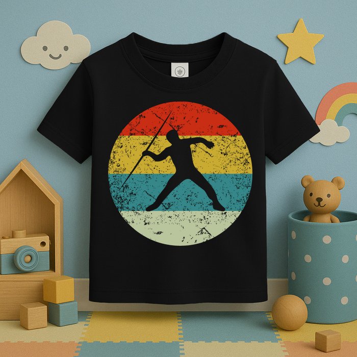 Retro Vintage Javelin Throw Toddler T-Shirt