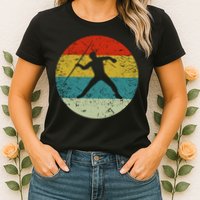 Retro Vintage Javelin Throw Womens T-Shirt