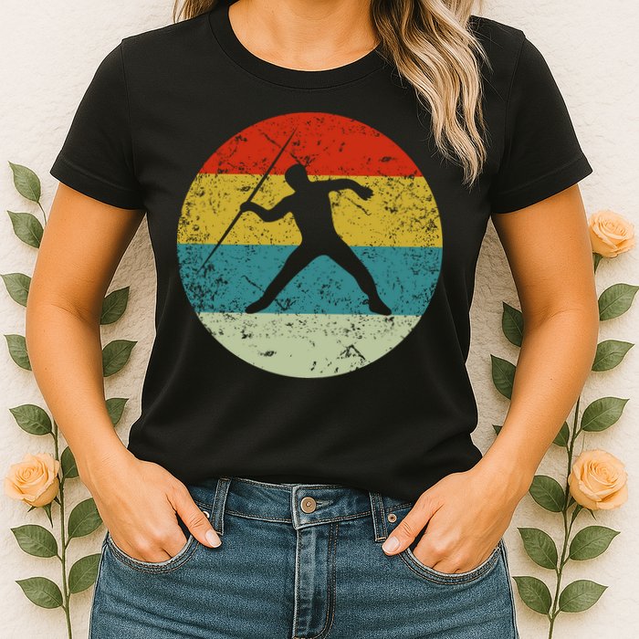 Retro Vintage Javelin Throw Womens T-Shirt