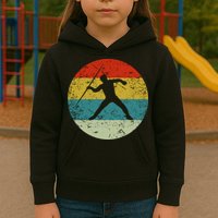 Retro Vintage Javelin Throw Kids Hoodie