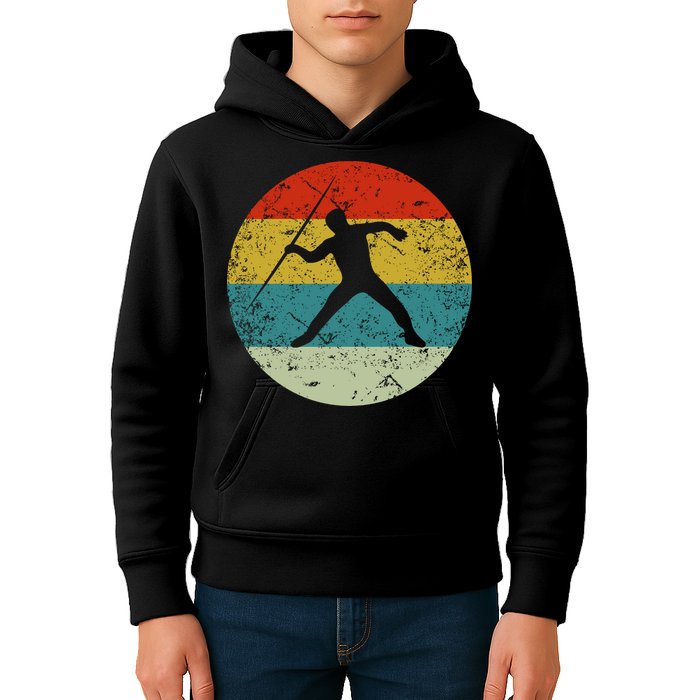 Retro Vintage Javelin Throw Kids Hoodie