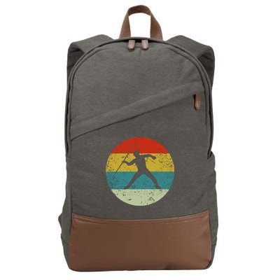 Retro Vintage Javelin Throw Cotton Canvas Backpack