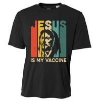 Retro Vintage Jesus Is My Vaccine Christian Faith Cooling Performance Crew T-Shirt