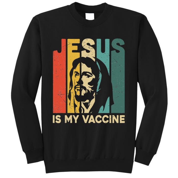 Retro Vintage Jesus Is My Vaccine Christian Faith Sweatshirt