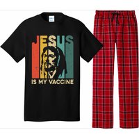 Retro Vintage Jesus Is My Vaccine Christian Faith Pajama Set