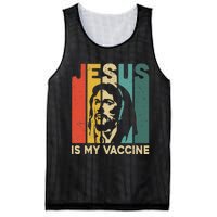 Retro Vintage Jesus Is My Vaccine Christian Faith Mesh Reversible Basketball Jersey Tank