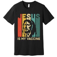 Retro Vintage Jesus Is My Vaccine Christian Faith Premium T-Shirt