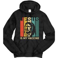 Retro Vintage Jesus Is My Vaccine Christian Faith Tie Dye Hoodie