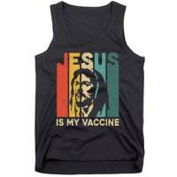 Retro Vintage Jesus Is My Vaccine Christian Faith Tank Top