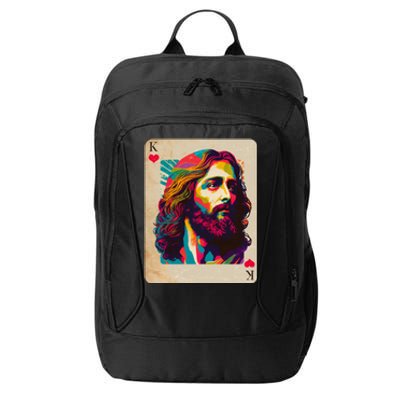 Retro Vintage Jesus Is King Of Kings Playing Card City Backpack