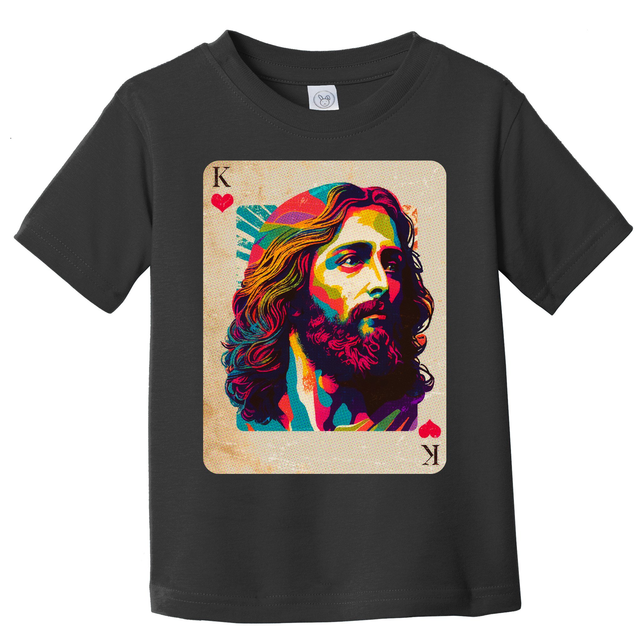 Retro Vintage Jesus Is King Of Kings Playing Card Toddler T-Shirt