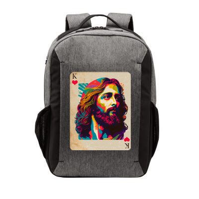 Retro Vintage Jesus Is King Of Kings Playing Card Vector Backpack