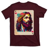 Retro Vintage Jesus Is King Of Kings Playing Card T-Shirt