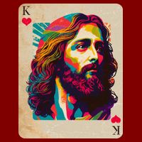 Retro Vintage Jesus Is King Of Kings Playing Card T-Shirt