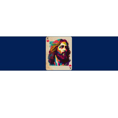 Retro Vintage Jesus Is King Of Kings Playing Card Bumper Sticker