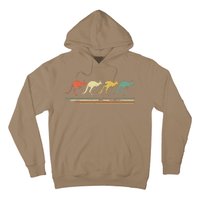 Retro Vintage Kangaroo Lover Animal Gift Father Day Hoodie