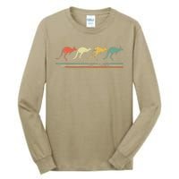 Retro Vintage Kangaroo Lover Animal Gift Father Day Tall Long Sleeve T-Shirt