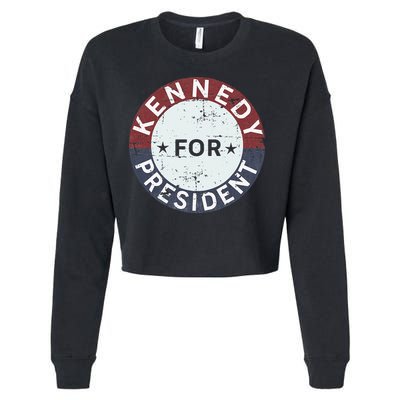 RFK Vintage kennedy for president JFK American Cropped Pullover Crew