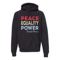 Retro Vintage Kamala Harris Peace Equality Power Premium Hoodie