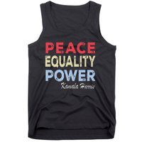 Retro Vintage Kamala Harris Peace Equality Power Tank Top