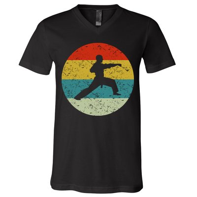 Retro Vintage Karate V-Neck T-Shirt