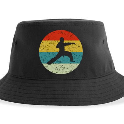 Retro Vintage Karate Sustainable Bucket Hat