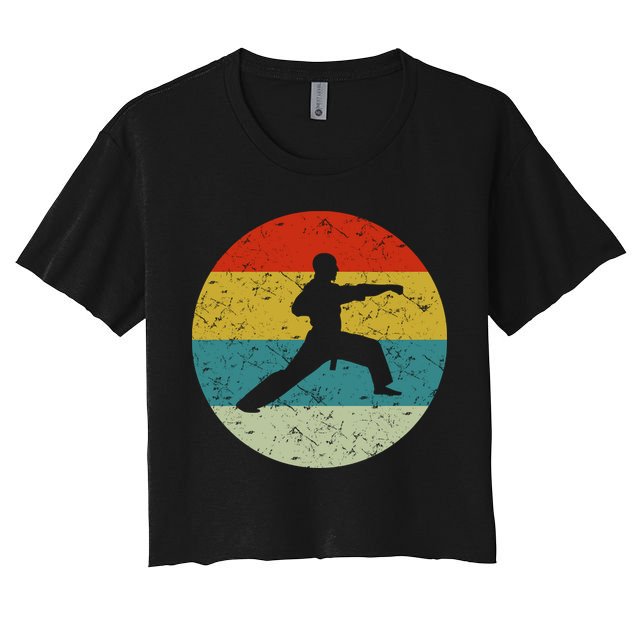 Retro Vintage Karate Crop Top