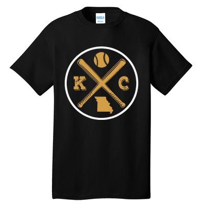 Retro Vintage Kansas City Baseball Emblem Tall T-Shirt