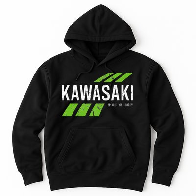 Retro Vintage Kawasaki Green City Hoodie