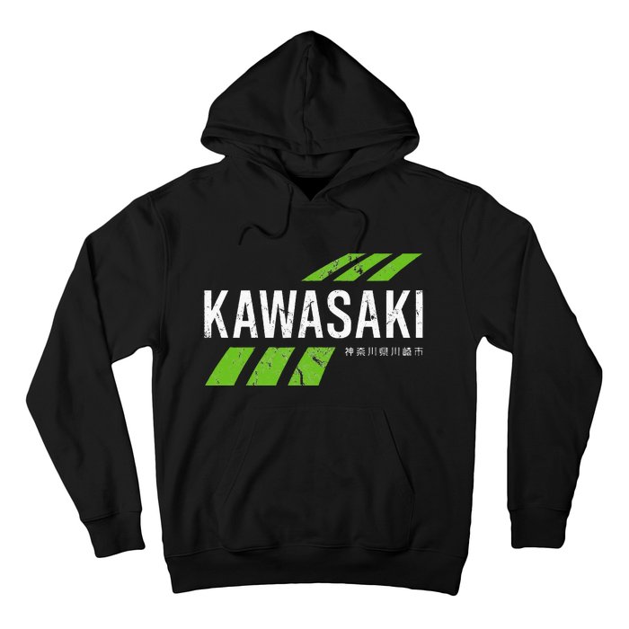 Retro Vintage Kawasaki Green City Hoodie