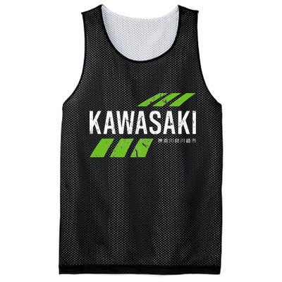 Retro Vintage Kawasaki Green City Mesh Reversible Basketball Jersey Tank