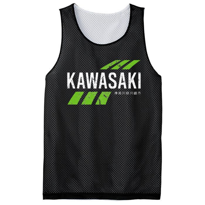 Retro Vintage Kawasaki Green City Mesh Reversible Basketball Jersey Tank