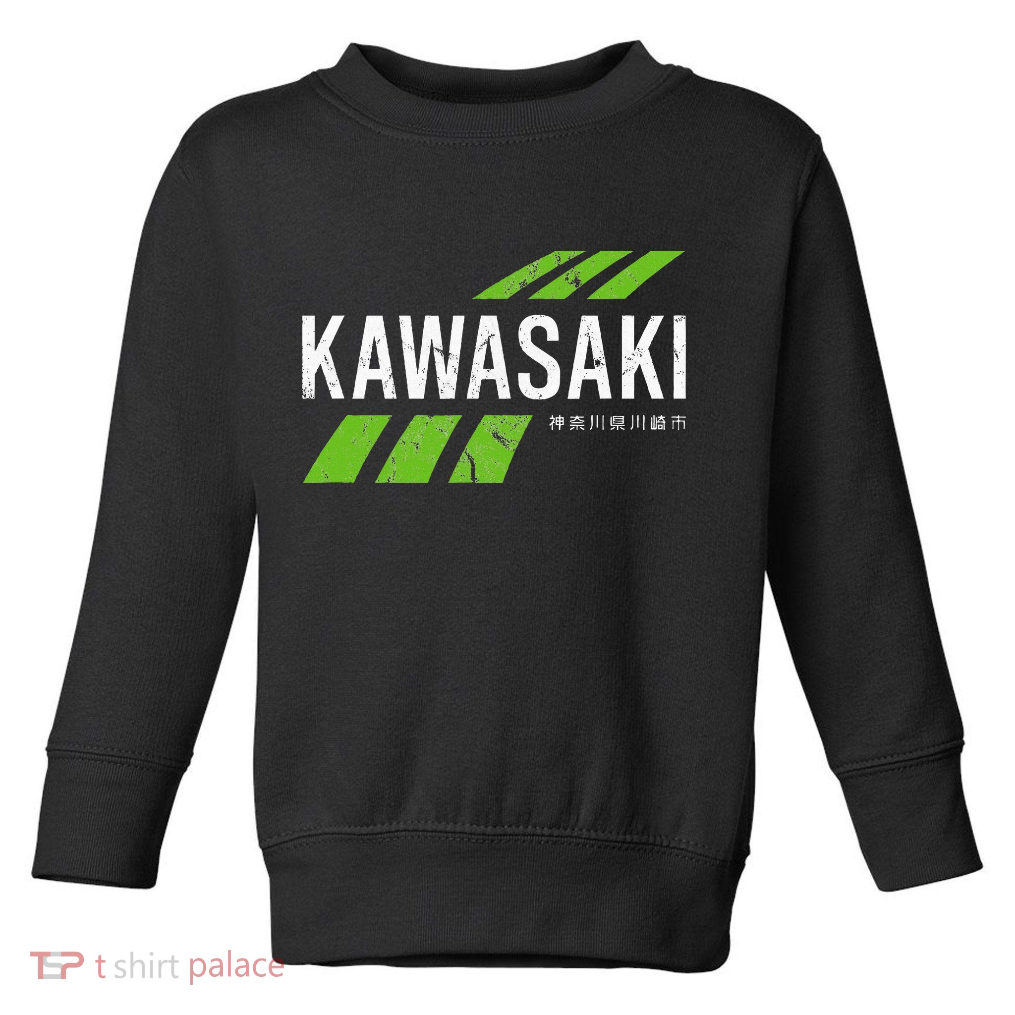 Retro Vintage Kawasaki Green City Toddler Sweatshirt