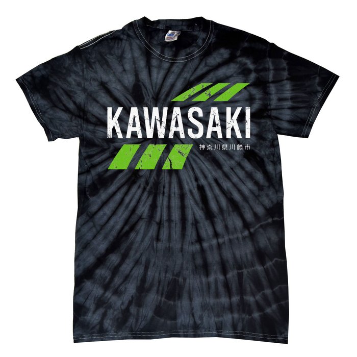 Retro Vintage Kawasaki Green City Tie-Dye T-Shirt