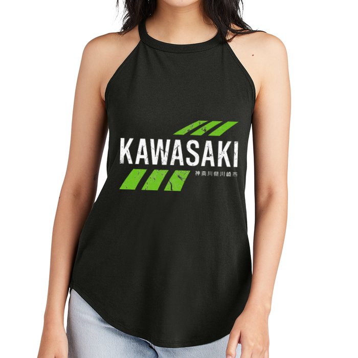 Retro Vintage Kawasaki Green City Women's Perfect Tri Rocker Tank