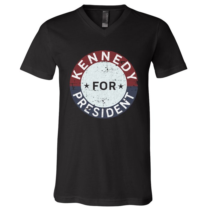 RFK Vintage Kennedy For President JFK American V-Neck T-Shirt